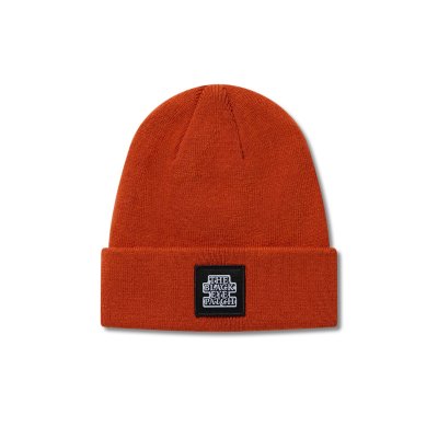 画像1: BLACK EYE PATCH (OG LABEL PATCHED BEANIE) BRICK