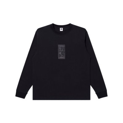 画像1: BLACK EYE PATCH (HWC SAME COLOR EMBROIDERED L/S TEE) BLACK