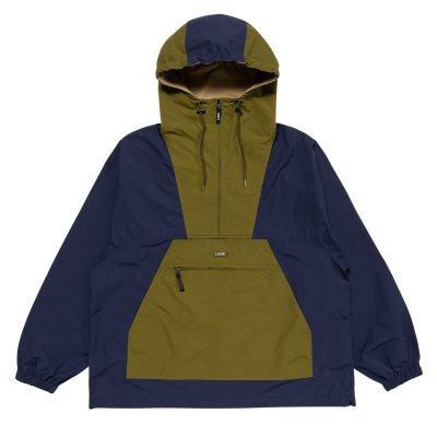 画像1: LQQK STUDIO (NYLON ANORAK HOODIE) NAVY
