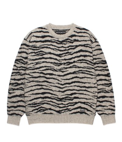 画像1: WACKO MARIA (TIGER MOHAIR CREW NECK SWEATER) IVORY