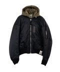 Maison MIHARA YASUHIRO (Extended Placket Hood Flight Jacket) BLACK