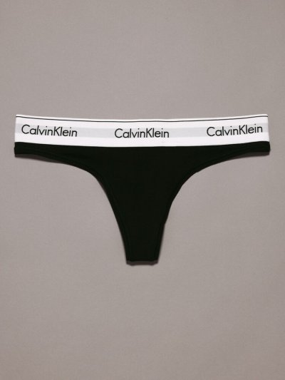 画像1: Calvin Klein (Icon Cotton Modal ロゴバンドソング) BLACK
