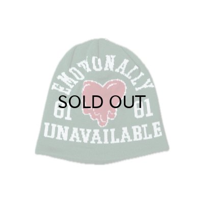 画像1: EMOTIONALLY UNAVAILABLE (EU LOGO BEANIE) GREEN