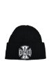 画像1: BREATH (SOUTHSIDE CROSS DAMAGE RIB BEANIE) BLACK (1)