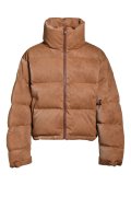 BREATH (FAUX LEATHER SHRINK DOWN JACKET) BROWN
