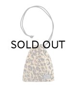 WACKO MARIA (LEOPARD SHOULDER POUCH) BEIGE