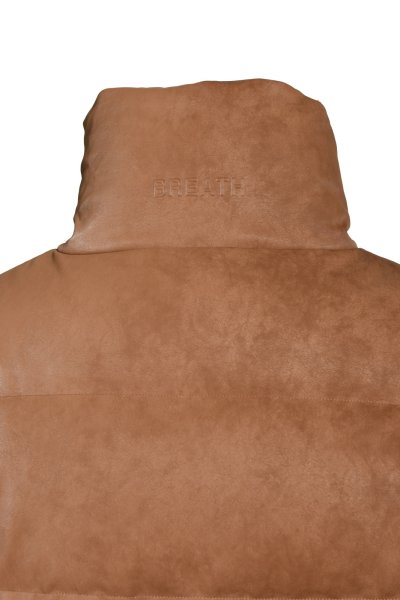 画像4: BREATH (FAUX LEATHER SHRINK DOWN JACKET) BROWN