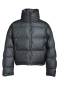 BREATH (FAUX LEATHER MATTE DOWN JACKET) BLACK