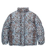 WACKO MARIA (LEOPARD DOWN JACKET) BLUE
