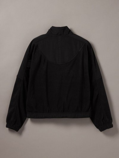 画像2: Calvin Klein (ミックスフリースジップアッププルオーバー) BLACK