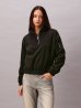 画像3: Calvin Klein (ミックスフリースジップアッププルオーバー) BLACK (3)