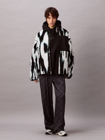 画像3: Calvin Klein (ジャカードシェルパジャケット) BLACK