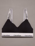 Calvin Klein (Icon Cotton ライトリーラインド ブラレット) BLACK