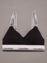Calvin Klein (Icon Cotton ライトリーラインド ブラレット) BLACK