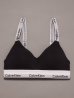 画像1: Calvin Klein (Icon Cotton ライトリーラインド ブラレット) BLACK (1)