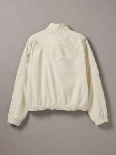 画像2: Calvin Klein (ミックスフリースジップアッププルオーバー) IVORY