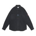 C.E (OVERDYE CORD DESIGN BIG SHIRT) CHARCOAL