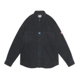 C.E (OVERDYE CORD DESIGN BIG SHIRT) CHARCOAL