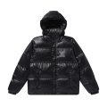 BLACK EYE PATCH (STENCIL LOGO HOODED DOWN JACKET) BLACK