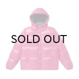 BLACK EYE PATCH (STENCIL LOGO HOODED DOWN JACKET) PINK