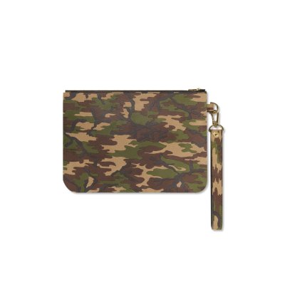 画像2: BLACK EYE PATCH (CAMOUFLAGED LEATHER CLUTCH BAG) WOODLAND CAMO