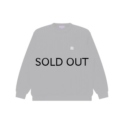 画像1: BLACK EYE PATCH (OG LABEL WAFFLE KNITTED CREW) BLACK