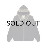 BLACK EYE PATCH (FAUX FUR HOODED HWC ZIP HOODIE) BLACK