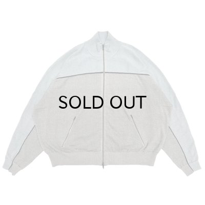 画像1: DAIRIKU (LAME JERSEY KNIT TRAINING JACKET) GREY&AQUA