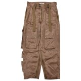 DAIRIKU ("PRINTED SATIN" HIGH-WAIST MILLITARY PANTS) SALMON PINK