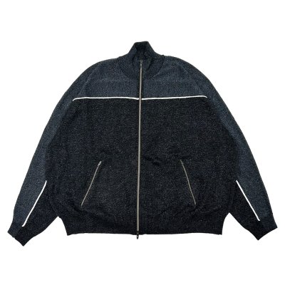 画像1: DAIRIKU (LAME JERSEY KNIT TRAINING JACKET) NAVY&BLACK