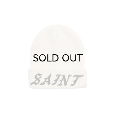 画像1: SAINT Mxxxxxx (KNIT CAP_SAINT) WHITE
