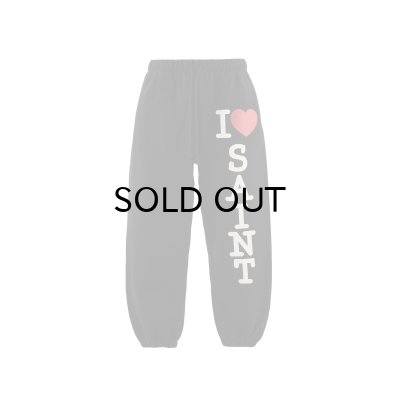 画像1: SAINT Mxxxxxx (SWEAT PANTS_I LOVE SAINT) BLACK