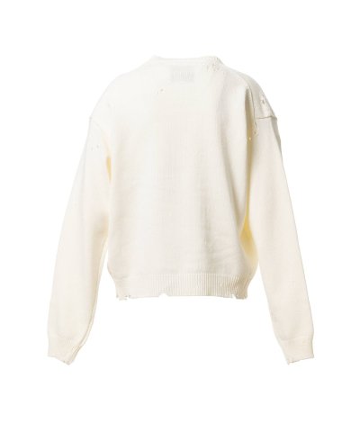 画像2: Maison MIHARA YASUHIRO (Message Jacquard Knit Sweater) WHITE