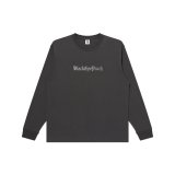 BLACK EYE PATCH (RHINESTONED OE LOGO L/S TEE) CHARCOAL