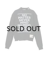 Maison MIHARA YASUHIRO (Message Jacquard Knit Sweater) BLACK