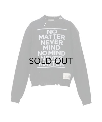 画像1: Maison MIHARA YASUHIRO (Message Jacquard Knit Sweater) BLACK