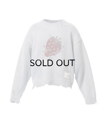 画像1: Maison MIHARA YASUHIRO (Strawberry Jacquard Knit Sweater) BLUE