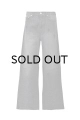 BREATH (SCRIPT LOGO FADE RHINESTONE DENIM PANTS) BLACK