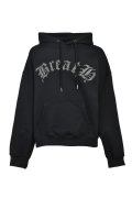 BREATH (OLD ENGLISH LOGO RHINESTONE HOODIE) BLACK