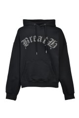 BREATH (OLD ENGLISH LOGO RHINESTONE HOODIE) BLACK