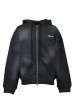 画像1: BREATH (SCRIPT LOGO FADE RHINESTONE ZIP UP HOODIE) BLACK (1)