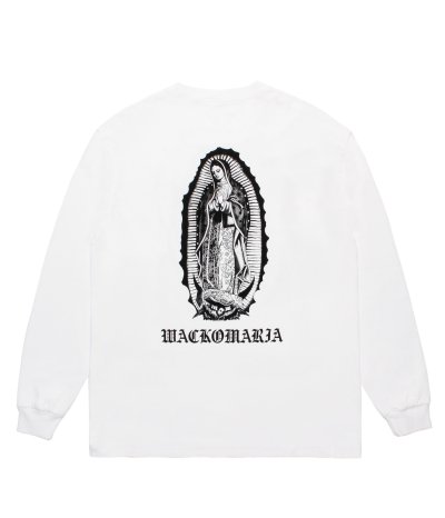 画像1: WACKO MARIA (WASHED HEAVY WEIGHT CREW NECK LONG SLEEVE T-SHIRT TYPE-1) WHITE