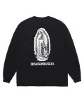 WACKO MARIA (WASHED HEAVY WEIGHT CREW NECK LONG SLEEVE T-SHIRT TYPE-1) BLACK