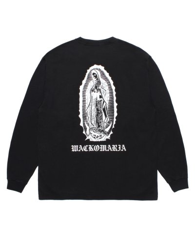 画像1: WACKO MARIA (WASHED HEAVY WEIGHT CREW NECK LONG SLEEVE T-SHIRT TYPE-1) BLACK