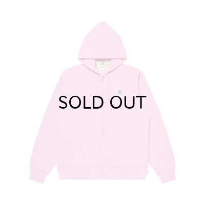 画像1: BLACK EYE PATCH (SMALL OG THERMAL ZIP HOODIE) PINK