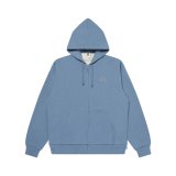 BLACK EYE PATCH (SMALL OG THERMAL ZIP HOODIE) D.BLUE