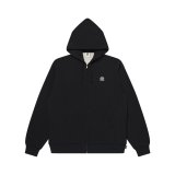BLACK EYE PATCH (SMALL OG THERMAL ZIP HOODIE) BLACK