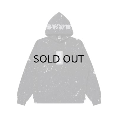 画像1: BLACK EYE PATCH (SPLATTERED REFLECTOR HWC LABEL HOODIE) BLACK