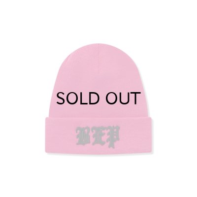 画像1: BLACK EYE PATCH (3 LETTER OE BEANIE) PINK