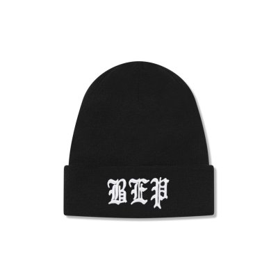 画像1: BLACK EYE PATCH (3 LETTER OE BEANIE) BLACK